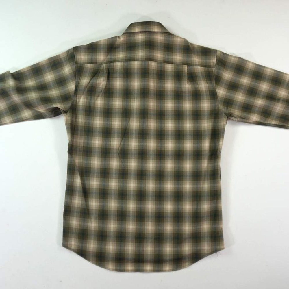 Sir Pendleton 100% Wool Plaid Button Front Shirt … - image 3